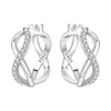 Silver Star Moon Heart Shape Earrings Jewelry Versatile Hoop Earrings For Women Jewelry Birthday Party Gifts - Image 29