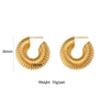 Dream Anti-allergenic Gold Plated Stainless Steel Hoop Earrings For Women Oversize Small Loop Earring - Image 20