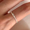 Silver Square Zircon Adjustable Rings For Women Engagement Jewelry Jewellery Argent - Image 7