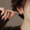 Gold Plated Full Zircon Horse Stud Earrings for Women Cute Colorful Animal Zodiac Ear Studs Dedicate Jewelry Gifts K1 - Image 2