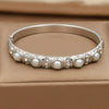 Classic Design Stainless Steel Crystal Flower Bangles for Women Jewelry Letter X Pearl Beads Bracelet - Image 7