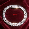 Eskeem 8mm Cuban Link Bracelet Hip Hop Bling Jewelry Iced Out Cubic Zirconia Bracelet For Woman Men - Image 1