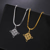 Stainless Steel Witchcraft Witch Knot Geometry Long Chain Necklace for Women Viking Pendant Chain Necklace Jewelry Gifts - Image 3