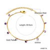 Blue Stone Anklets for Women Bracelet on Leg Stainless Steel Women's Chain Anklets Wedding Party Jewelry - Image 6