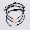 10pcs Handmade Stainless Steel Cross Charm Bracelet Men Braid Adjustable Lucky String Bracelets for Women Jewelry Gift - Image 4