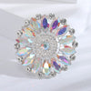 Vintage Starburst Brooch Alloy Emerald Green Crystal Rhinestone Pin Women Clothing Accessories - Image 7