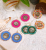 Badu Colorful Round Beaded Drop Earrings For Women Handmade Bohemia Beads Crystal Big Earrings Jewelry Gifts - Image 1