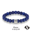 Men 12 Zodiac Signs 8mm Beads Bracelets Handmade Vintage Blue Lava Stone Beads Elastic Bangles Women Jewelry Gifts - Image 11