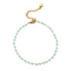 1 Piece Stylish Gold Plated 304 Stainless Steel Glass Beaded Chain Anklet For Women Summer Beach Gift 22cm(8.7") long - Image 13