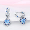 Women's Silver Snowflake Christmas Sparkling Zircon Winter Earrings Fit For Engagement Parties Jewelry - Image 5