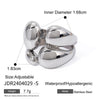 Statement Two Tone Ring Gold Color Plated Stainless Steel Double layered Smooth Ring Stackable Ring Women's J - Image 8