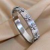 Stainless Steel Bubble Flower Bracelet with Rhinestones for Women Cuff Bangles Stackable Party Jewelry Accessories - Image 3
