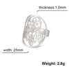Hollow Open Ring for Men Women Stainless Steel Adjustable Rings Jewelry Friend Lover Gift - Image 8