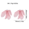 Bohemia Elegant Pink Chiffon Flower Earring for Women Lightweight Pearl Petal Dangle Earrings Romantic Wedding Party Jewelry - Image 5