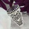 Silver Purple Cubic Zirconia Ring for Women Vintage Party Accessory Noble Finger Temperament Jewelry Gifts - Image 4