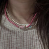 Ceramic Fish Charm Necklace with Colorful Beads in a Choker Style - Image 3