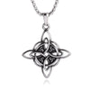 Retro Celtic Knot Pattern Disc Cross Pendant Necklace for Men Gothic Punk Street Jewelry Gift - Image 15