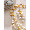 Arrivals Handmade Jewelry Simulated Pearls Round Beads Chain Layered Necklace Earrings Stainless Steel Flower Chic Jewelry - Image 4