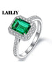Silver Adjustable Ring Diamonds Emeralds Ring For Women - Image 5