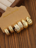 3-9PAIRS Plastic Material With Golden-Plated Twisted C-Shape Teardrop Earring Set,Ladies' First Choice - Image 2