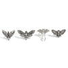 Salircon 4Pcs/set Goth Creative Butterfly Moth Skull Opening Ring Women Punk Joint Ring Halloween Jewelry Accessories Gift - Image 6
