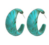 FishSheep Acrylic C Shape Hoop Earrings For Women Korean Colorful Geometric Resin Circle Earrings Jewelry - Image 10