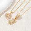 2Pcs Full CZ Zircon Iced Crystal Initial Letter Flower Necklace Women Copper A-Z Alphabet Pendant Couple Jewelry Birthday Gifts - Image 11