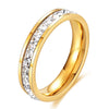 Square Zircon Stainless Steel Ring White Zircon Engagement Party Accessories Geometric Couple Custom Ring - Image 7
