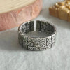 Retro Tang Grass Pattern Ring For Men Silver Color Punk Gothic Open Ring Handmade Rock Hiphop Unisex Jewelry Accessories Gift - Image 5
