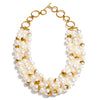 Arrivals Handmade Jewelry Simulated Pearls Round Beads Chain Layered Necklace Earrings Stainless Steel Flower Chic Jewelry - Image 9