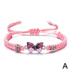 Woven Butterfly Flower Cord Bracelet with Adjustable Length - Image 7