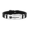 Stainless Steel Engravable Medical Alert Bracelets Diabetes Epilepsy Alzheimer's Allergy Women Men Silicone Bracelet Jewelry - Image 9