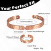 Copper Cuff Bracelet with Magnets Adjustable in Rose Gold-Tone - Image 4