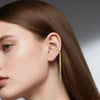 Stainless Steel Tassel Ear Bone Clip for Women,Gold Color Fake Piercing C-shaped Cartilage Ear Clip,Ear Cuff Jewellery Gift - Image 1