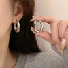 Irregular Wavy Pleated Hoop Earrings in Stainless Steel - Image 7