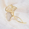 Korean Version Girl Brooch Style Temperament Light Double Ginkgo Leaf Brooch Suit Suit Buckle Accessories Corsage - Image 2