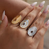 1 Piece Stainless Steel Oval Multi-Color Wire-Wrapped Ring for Women Girls Ring Gift Suitable for Outdoor Activities - Image 3
