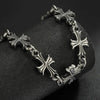 Punk Chain With Cross Necklace For Man Woman Hiphop Crosses Jewelry Clavicle Chain Gothic Bracelet Y2K Accessories - Image 3