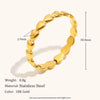 La. Muses Mini Round Bead Edge Love Stainless Steel Women's Open Ring Pvd Gold Plated Romantic Jewelry Gift - Image 5