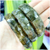 Stone Lapis Lazuli Tiger Eye Agate Morgan Faced Square Elastic Bracelet for Men and Women Charm Jewelry - Image 6