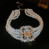 2 Pcs Rhinestones Square Leaf Multi-layer Necklaces Europe American Exaggerated Chokers Necklaces Collarbone Jewelry Sets K - Image 8