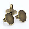 18x25mm 5pcs Antique Silver Plated Bronze 3 Colors Brass Oval Adjustable Ring Settings Blank/Bas - Image 4