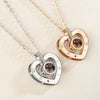 Necklace 100 Languages I Love You Projection Heart Pendant Necklace For Mother's Day Gifts - Image 1