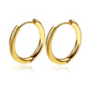 1 Pair Stainless Steel Round Hoop Earrings For Women 2.5mm Thick Hip-hop Street Pop Ear Buckle Classic Huggie Daily Jewelry - Image 7