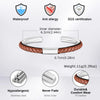 Gentle Mens Leather Bangle, Stainless Steel Cuff Bracelet with PU Leather Insert, Casual Personality Male Jewelry Gift - Image 5