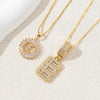 2Pcs Full CZ Zircon Iced Crystal Initial Letter Flower Necklace Women Copper A-Z Alphabet Pendant Couple Jewelry Birthday Gifts - Image 10