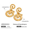 Ball Pendant Earrings Stainless Steel Gold Plated Jewelry Gift Ring Hoop Earrings For Women - Image 37
