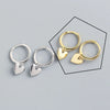 Silver Hoop Earrings Clip Golden Bowtie Ribbon Small Cute For Women Girl Gift Jewelry - Image 14