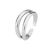 Silver Geometry Simple Adjustable Rings For Women Jewelry Accessories Jewellery Moneys - Image 5