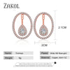 Round Cutout Cubic Zirconia Water Drop Earrings for Women Wedding Dinner Anniversary Birthday Gift Jewelry - Image 4